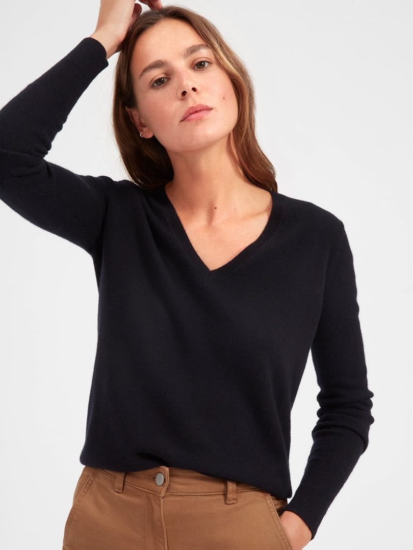 Long V-neck Sweater